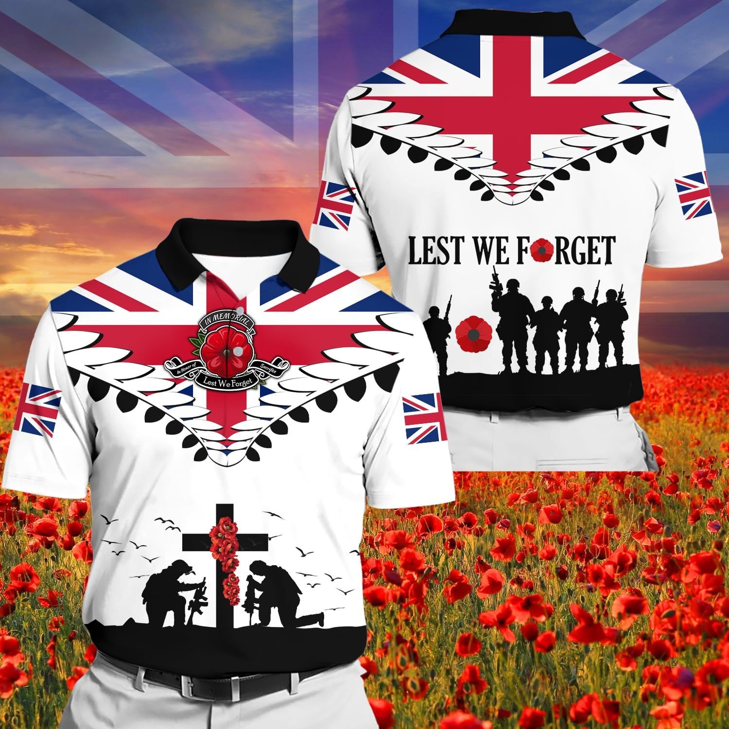 Premium Lest We Forget Polo Shirt