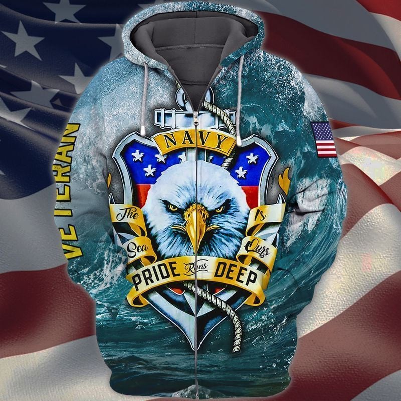 Premium Unique Veteran Zip Hoodie Ultra Soft and Warm