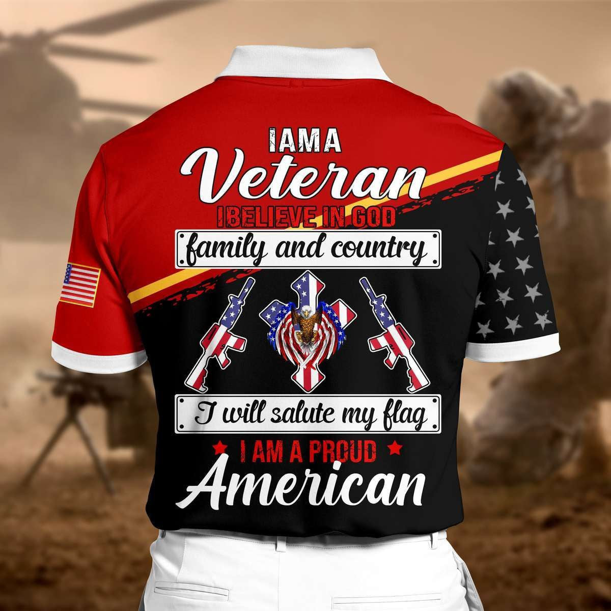 Personalized Premium Veteran Polo