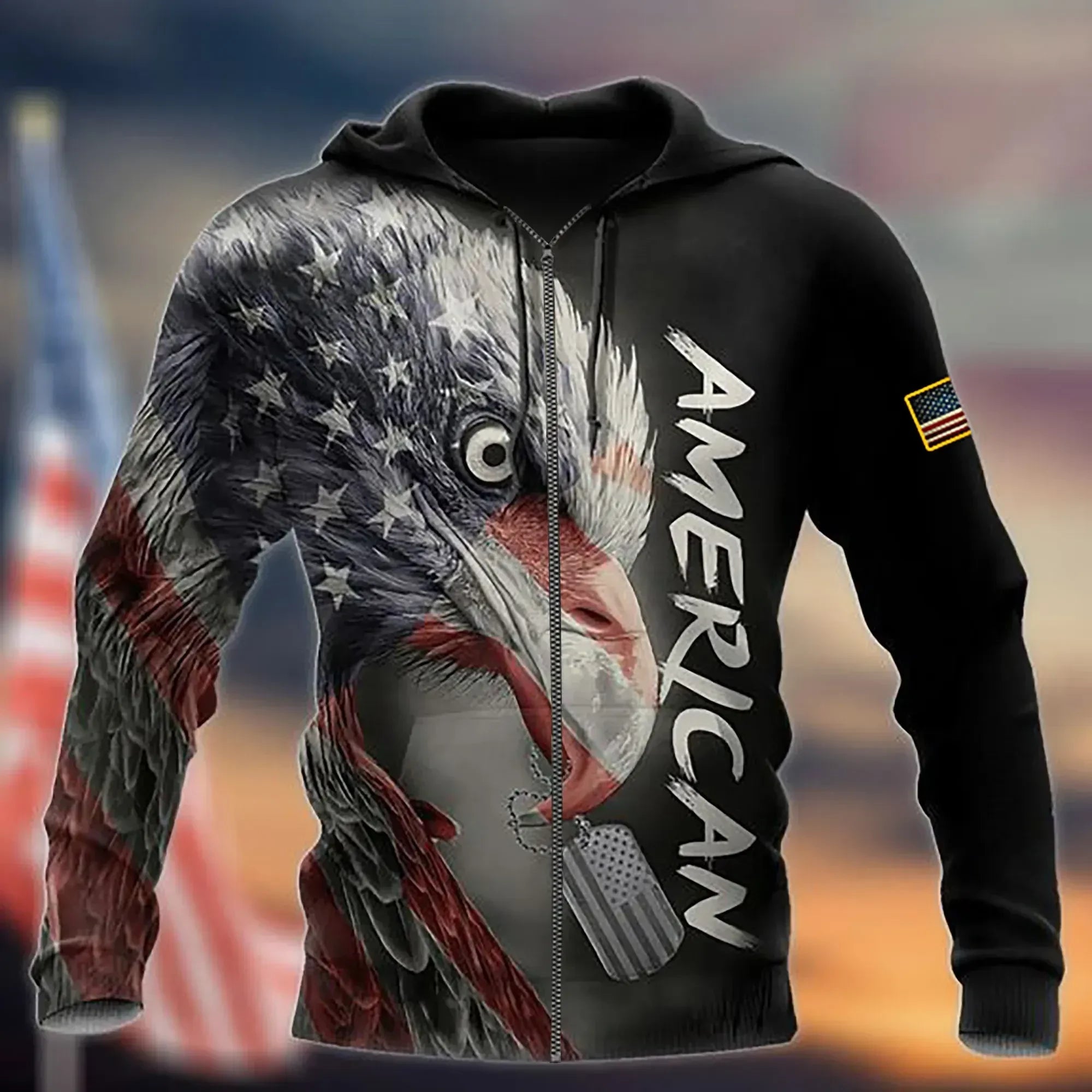 Premium Unique Veteran Zip Hoodie Ultra Soft and Comfort