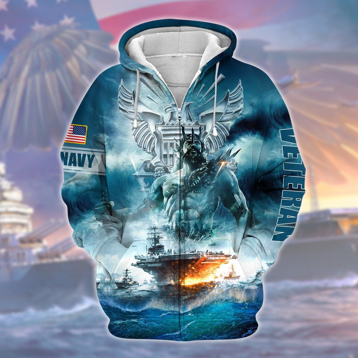 Unique U.S Navy Veteran Zip Hoodie And Hoodie