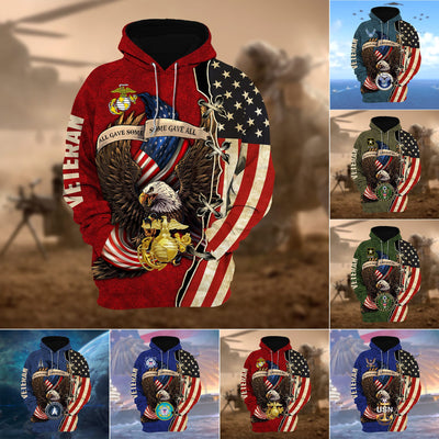 Premium Multiple US Military Services Veteran Hoodie