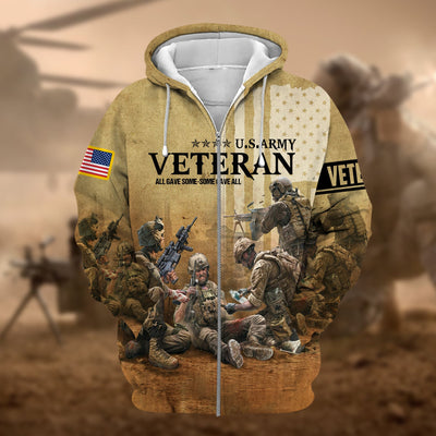 Unique U.S. Veteran Zip Hoodie