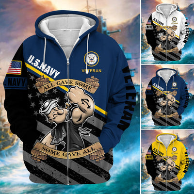 Premium U.S Navy Veteran Zip Hoodie