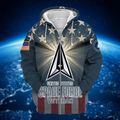 Premium Multiple US Military Services Veteran Zip Hoodie