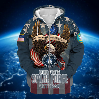 Premium Multiple US Military Services Veteran Zip Hoodie