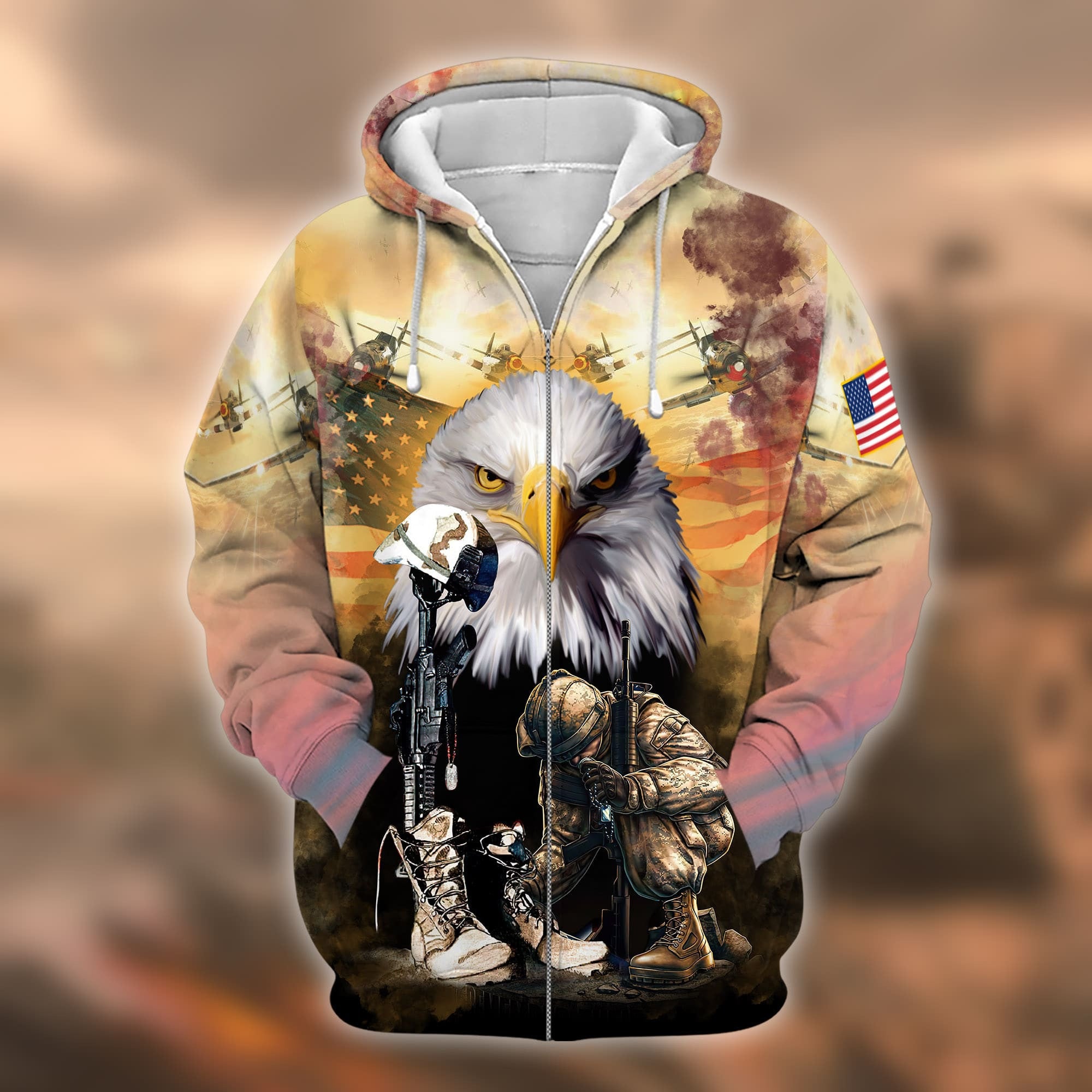 Premium U.S. Veteran Zip Hoodie
