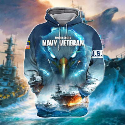 Unique U.S. Navy Veteran Zip Hoodie