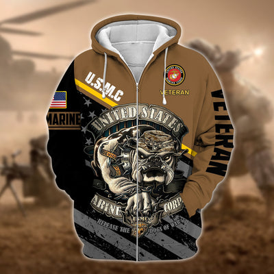 Unique U.S. Marine Corps Veteran Zip Hoodie