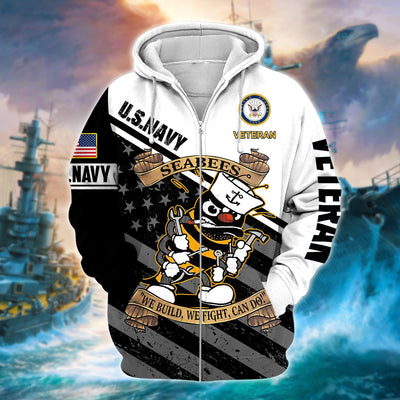 Unique U.S. Navy Veteran Zip Hoodie