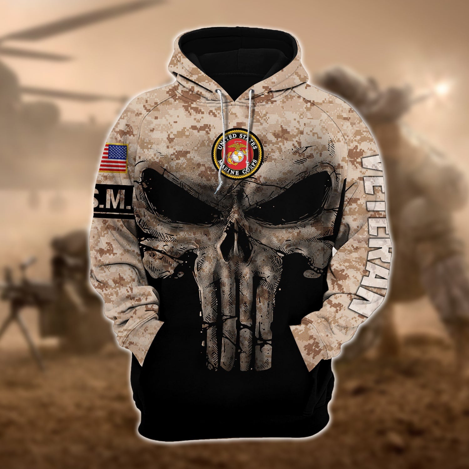 Premium Multiple US Military Services Veteran Hoodie