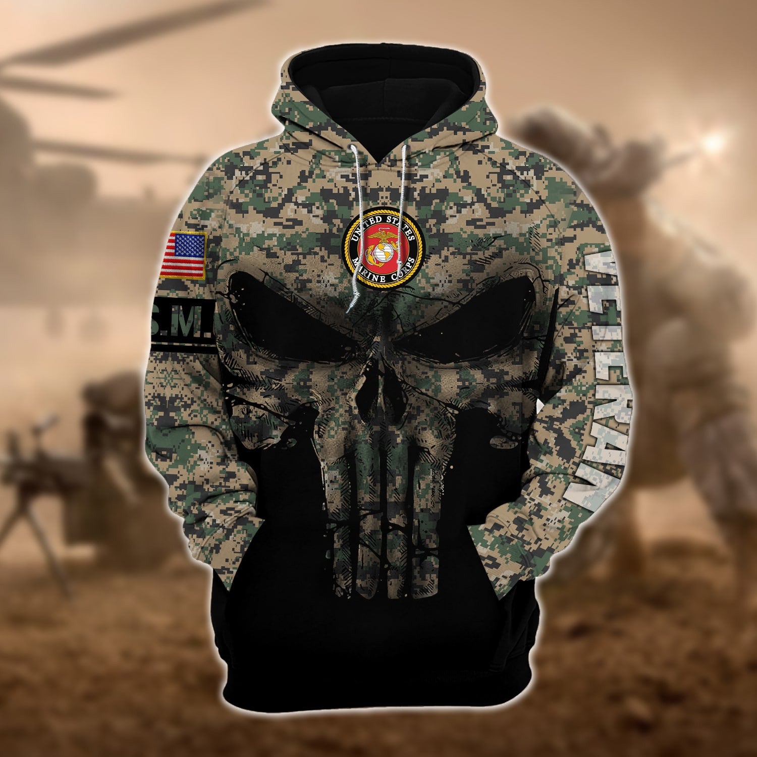Premium Multiple US Military Services Veteran Hoodie