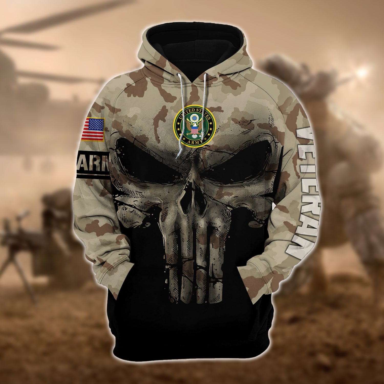 Premium Multiple US Military Services Veteran Hoodie