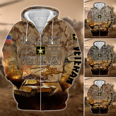 Premium U.S. Army Veteran Zip Hoodie