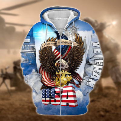 Premium Multiple US Military Services Veteran Zip Hoodie