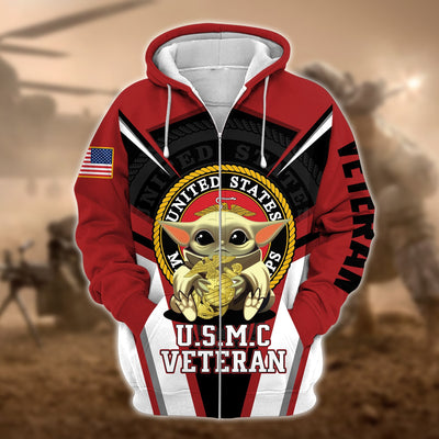 Premium Multiple US Military Services Veteran Zip Hoodie