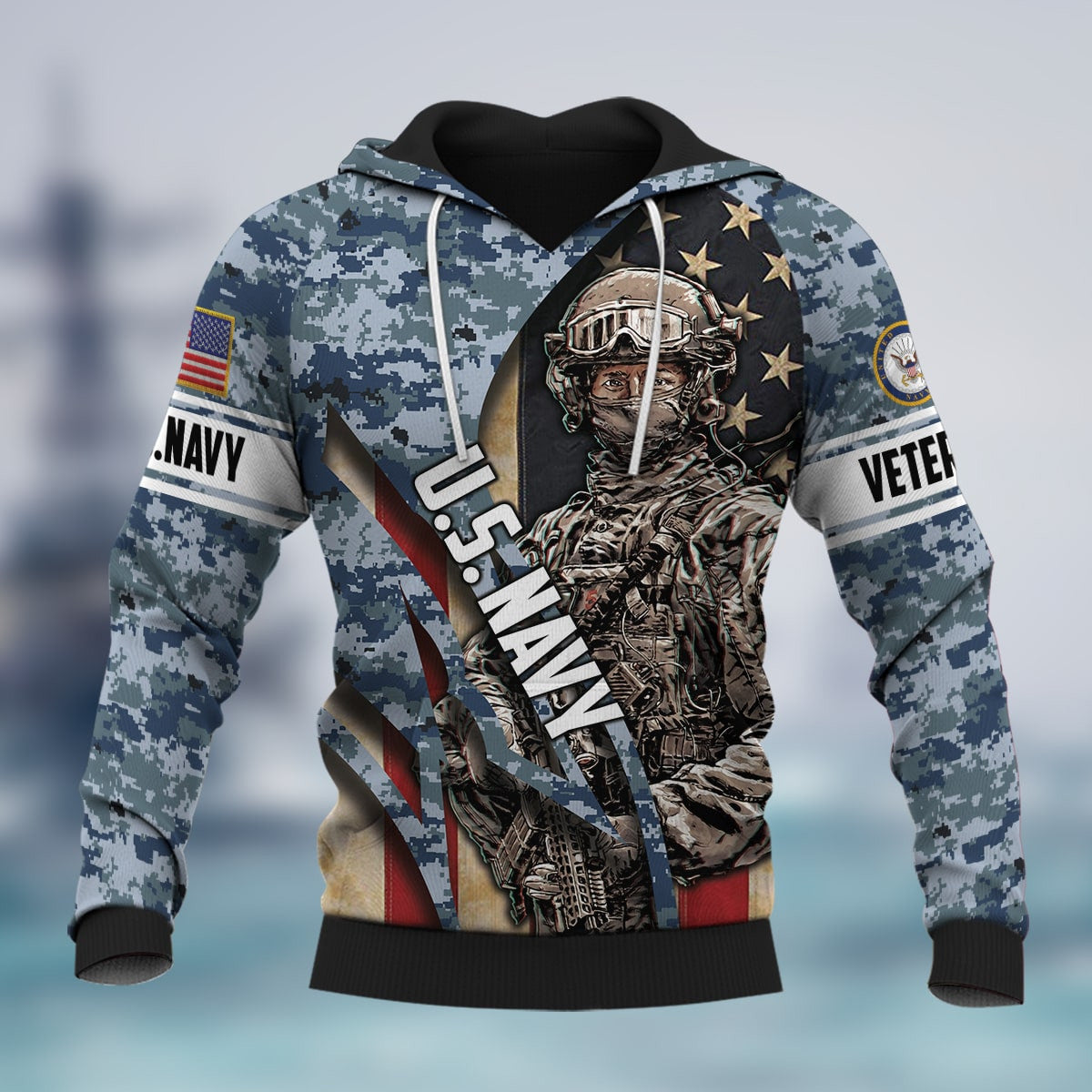 Premium Multiple US Military Services Veteran Hoodie