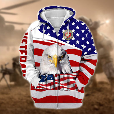 Premium Multiple US Military Services Veteran Zip Hoodie