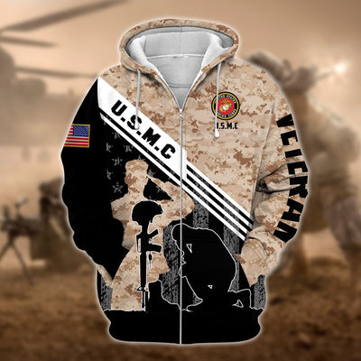 Premium Multiple US Military Services Veteran Zip Hoodie