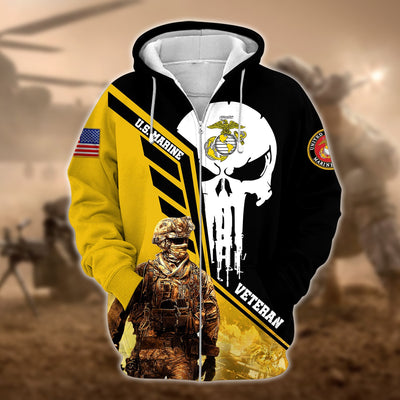 Premium Multiple US Military Services Veteran Zip Hoodie