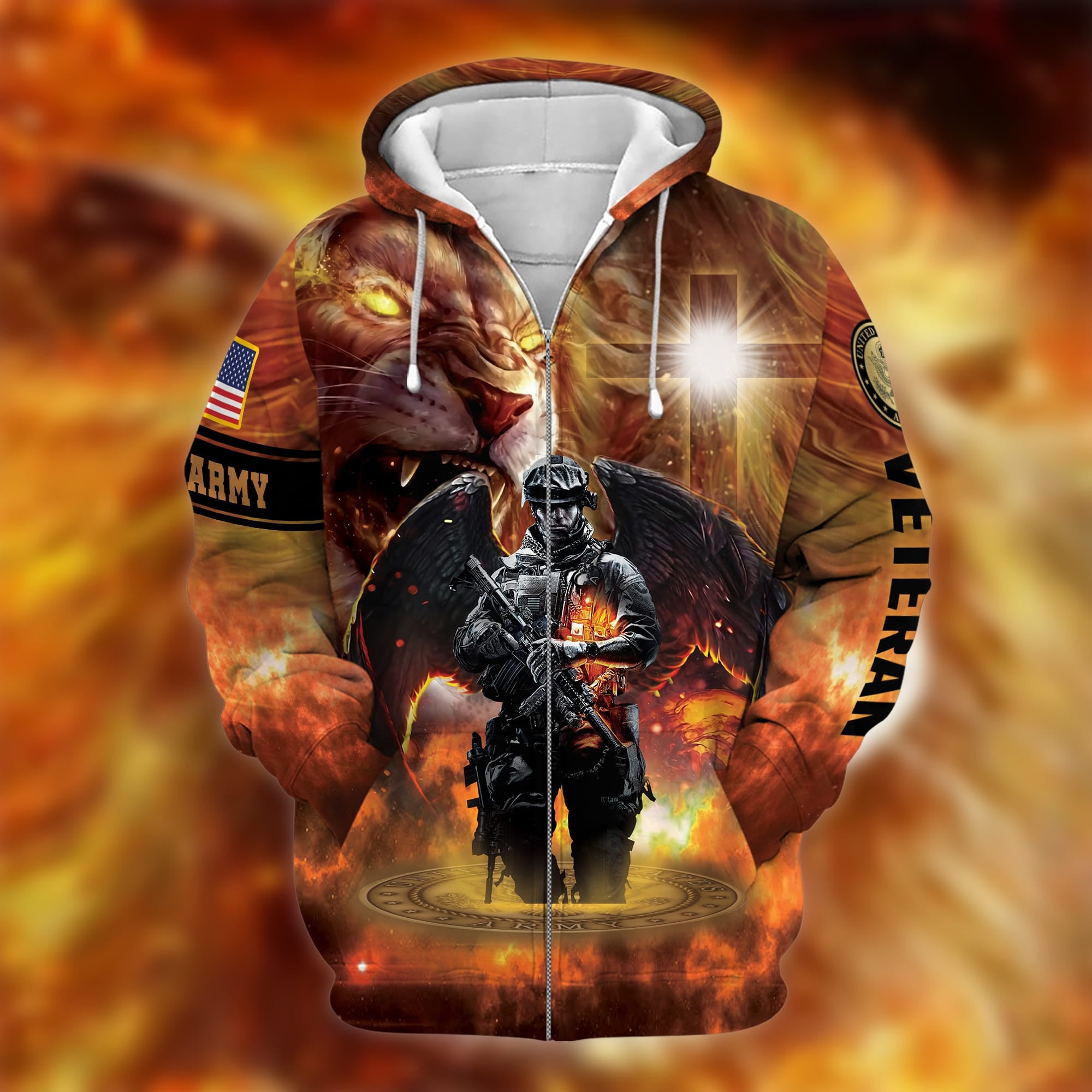 Premium U.S. Veteran Zip Hoodie