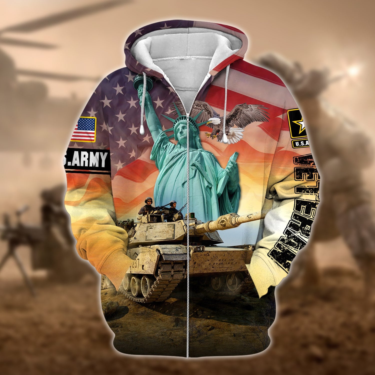 Premium U.S. Army Veteran Zip Hoodie