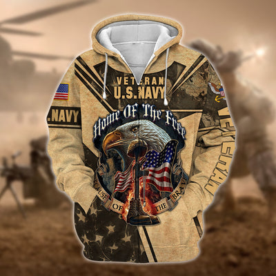 Premium Multiple US Military Services Veteran Zip Hoodie