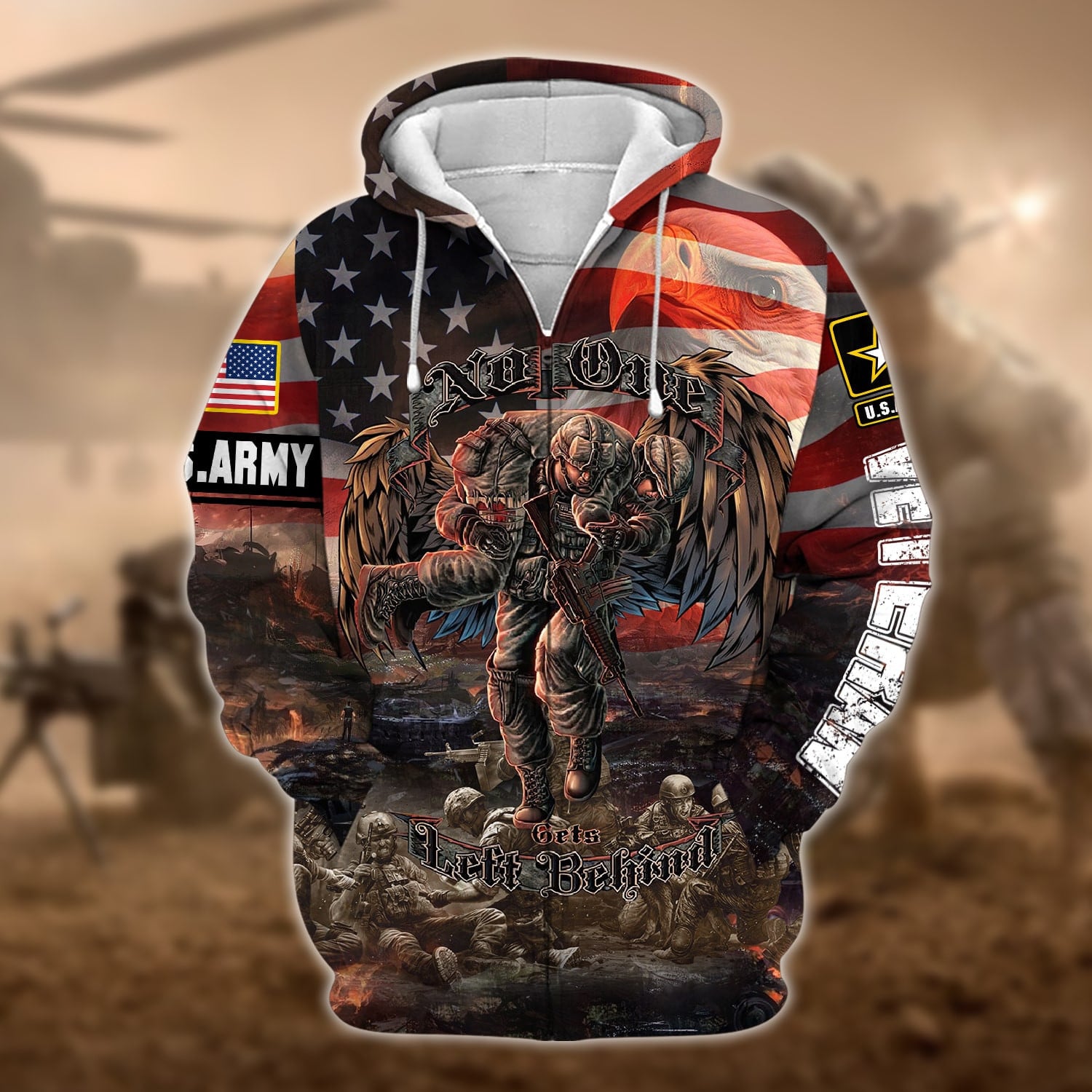 Premium U.S. Army Veteran Zip Hoodie