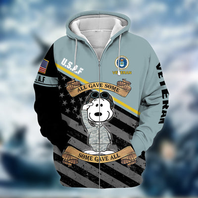 Premium Multiple US Military Services Veteran Zip Hoodie