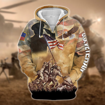 Unique U.S. Veteran Zip Hoodie