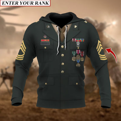 Premium Multiple US Military Services Veteran Personalize Hoodie