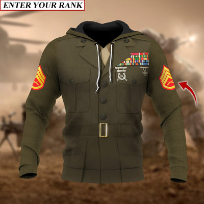 Premium Multiple US Military Services Veteran Personalize Hoodie