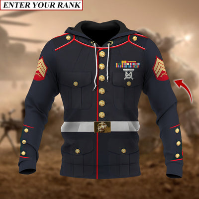 Premium Multiple US Military Services Veteran Personalize Hoodie