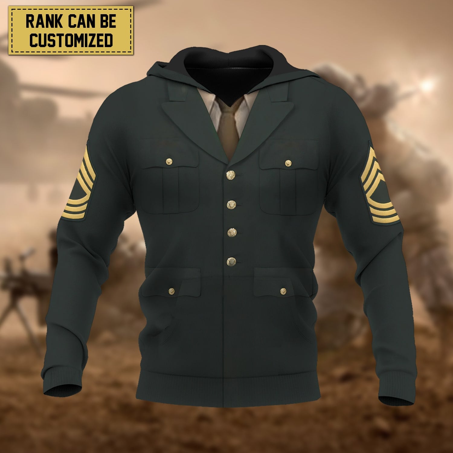 Premium Personalised Multiple Services US Veteran Hoodie