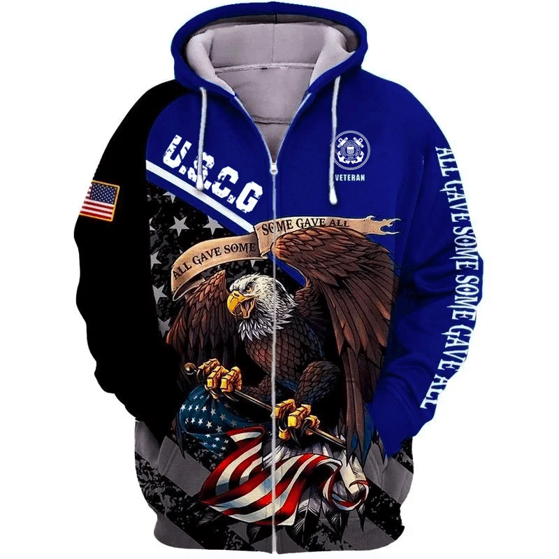 Premium Multiple US Military Services Veteran Zip Hoodie