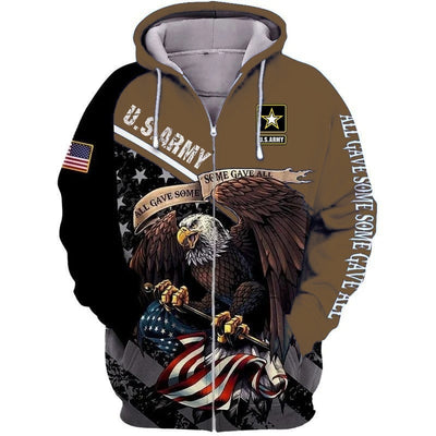 Premium Multiple US Military Services Veteran Zip Hoodie