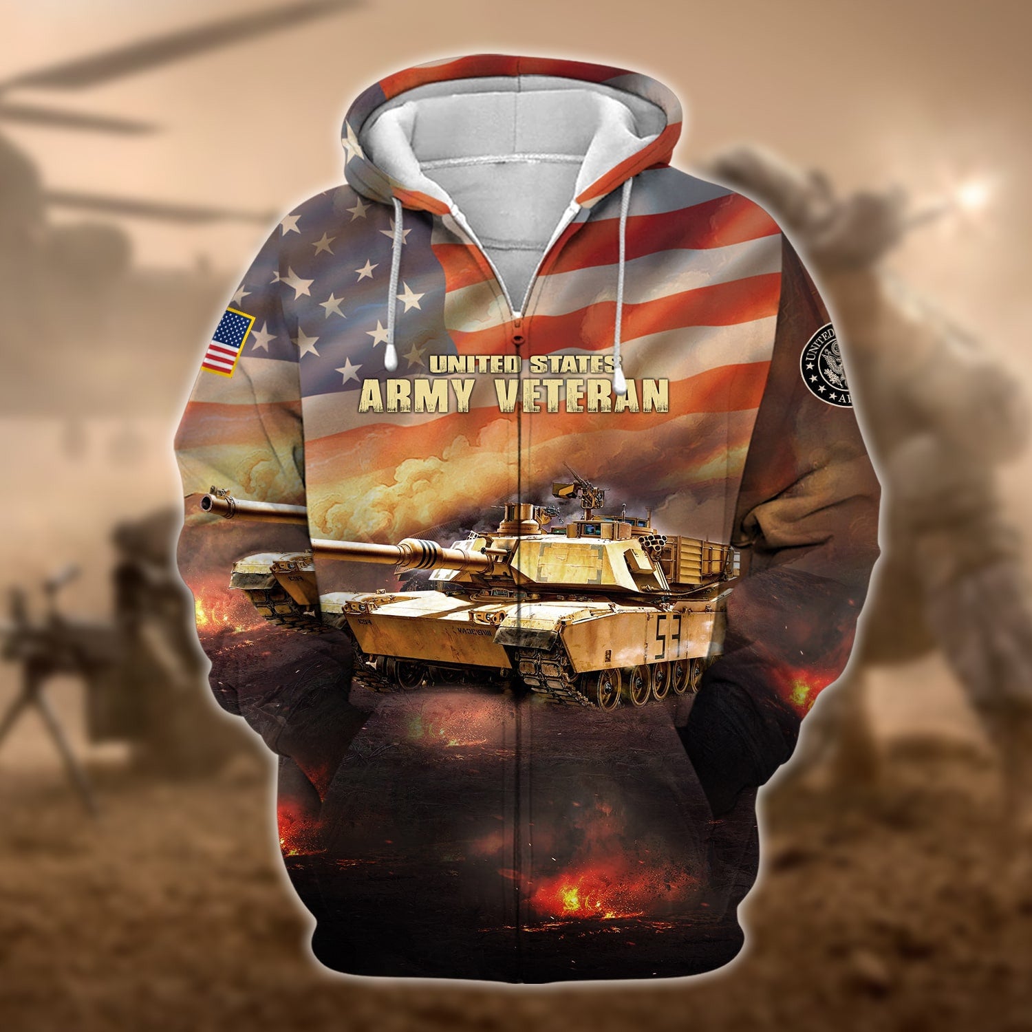Premium U.S. Army Veteran Collection Ziphoodie