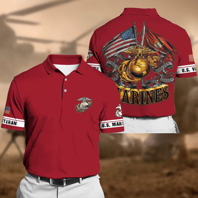 Premium Multiple US Military Services Veteran Polo Shirt