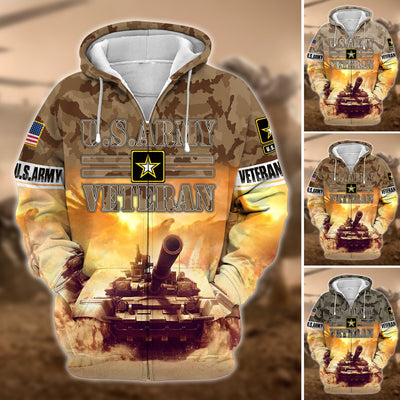 Premium U.S. Army Veteran Zip Hoodie