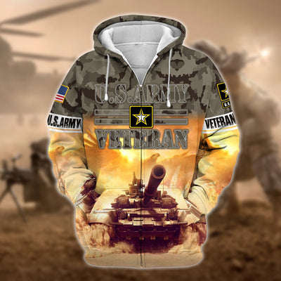 Premium U.S. Army Veteran Zip Hoodie