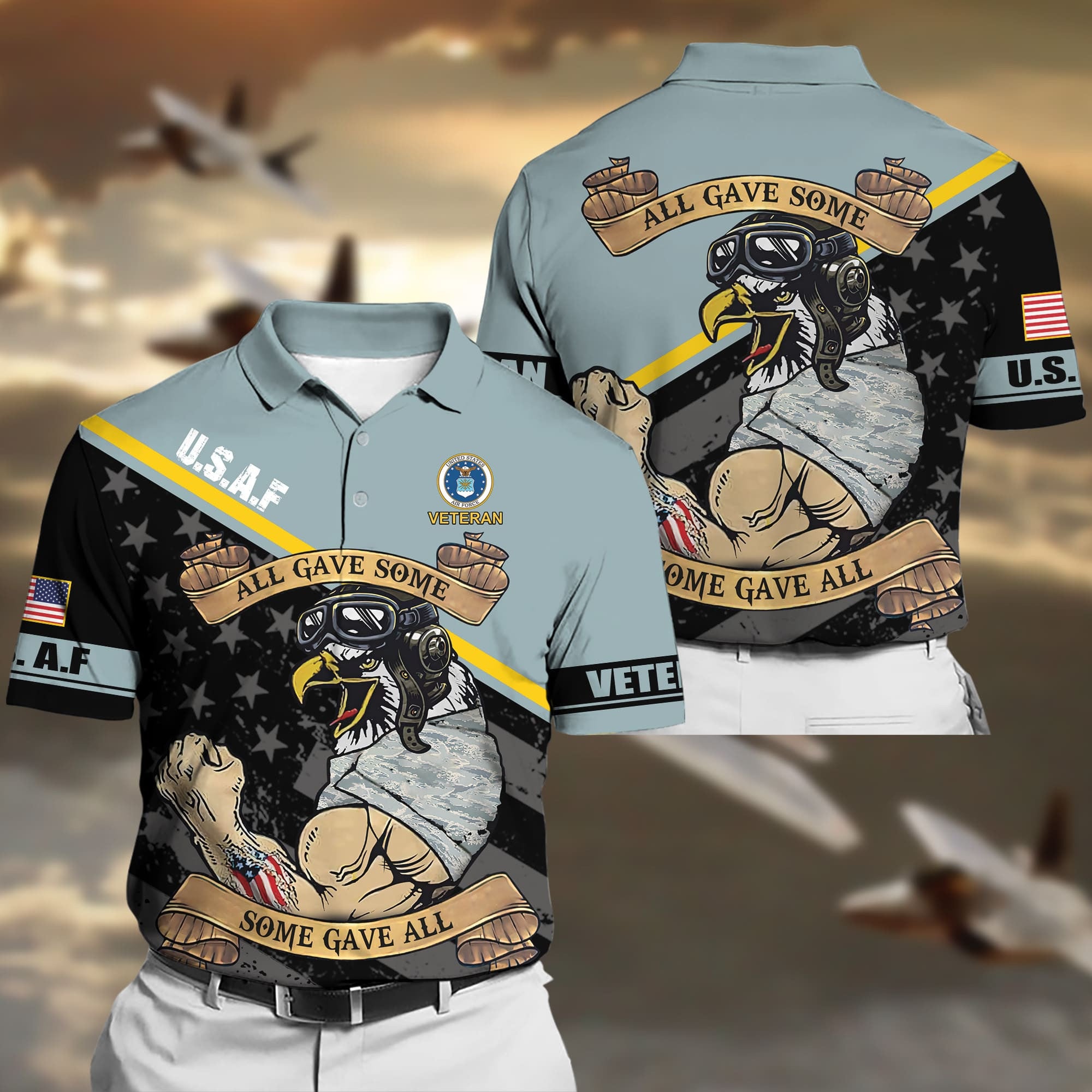 Premium Unique US Multiple Service Polo Shirt