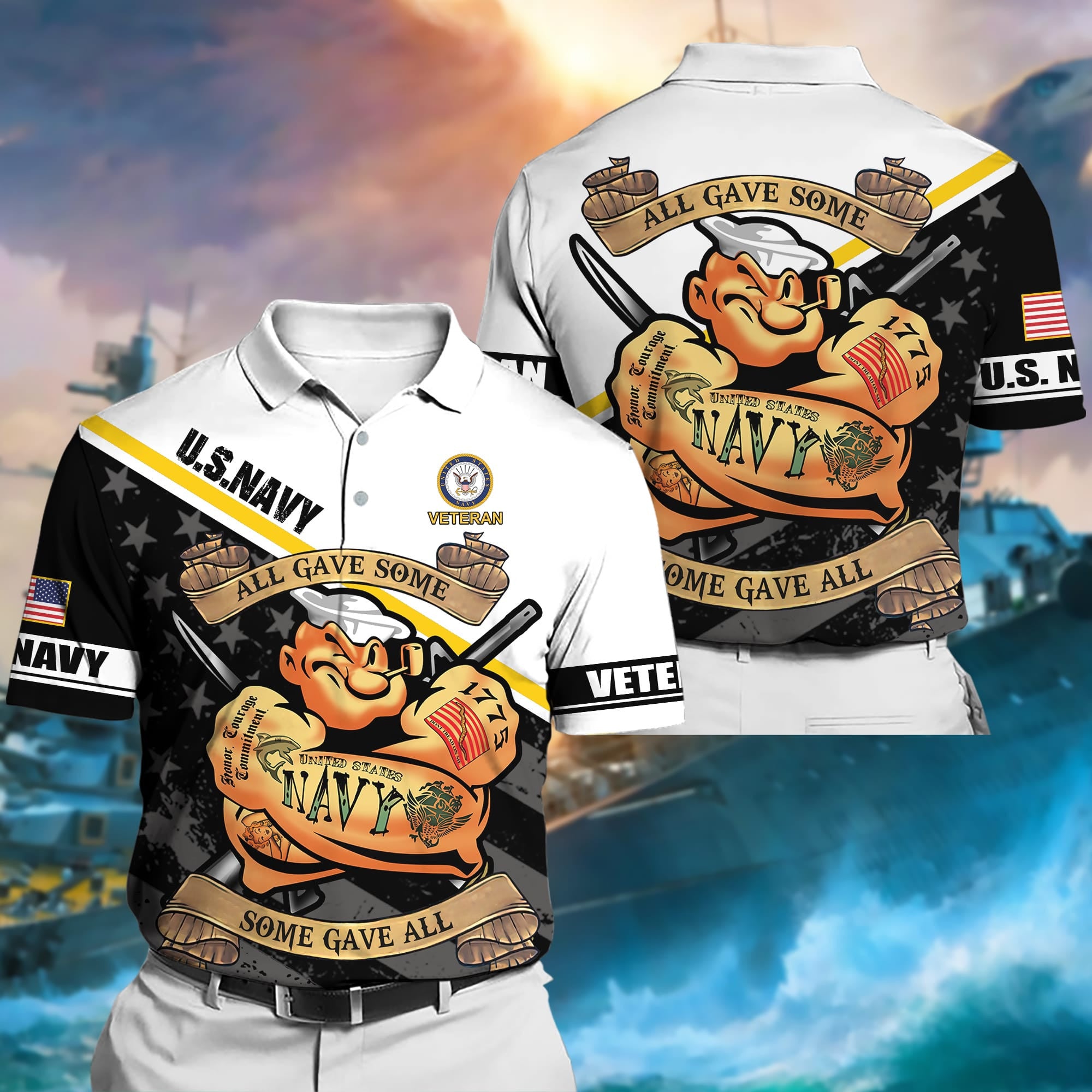 Premium Unique US Multiple Service Polo Shirt