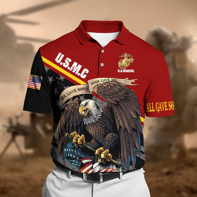 Premium U.S Multiple Service Veteran Polo Shirt
