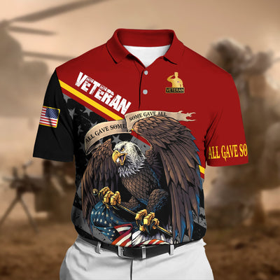 Premium U.S Multiple Service Veteran Polo Shirt