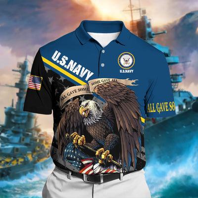 Premium U.S Multiple Service Veteran Polo Shirt