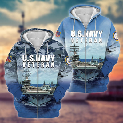 Premium U.S. Navy Veteran Zip Hoodie