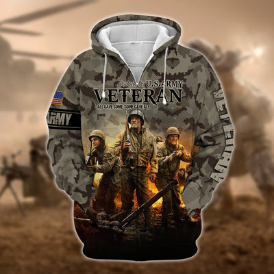 Premium U.S. Army Veteran Zip Hoodie