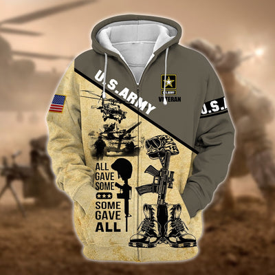 Unique U.S.Army Veteran Zip Hoodie