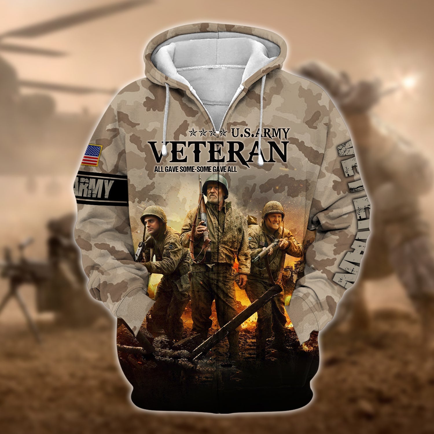 Premium U.S. Army Veteran Zip Hoodie