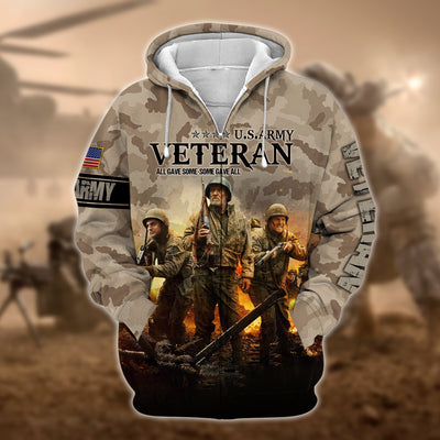 Premium U.S. Army Veteran Zip Hoodie
